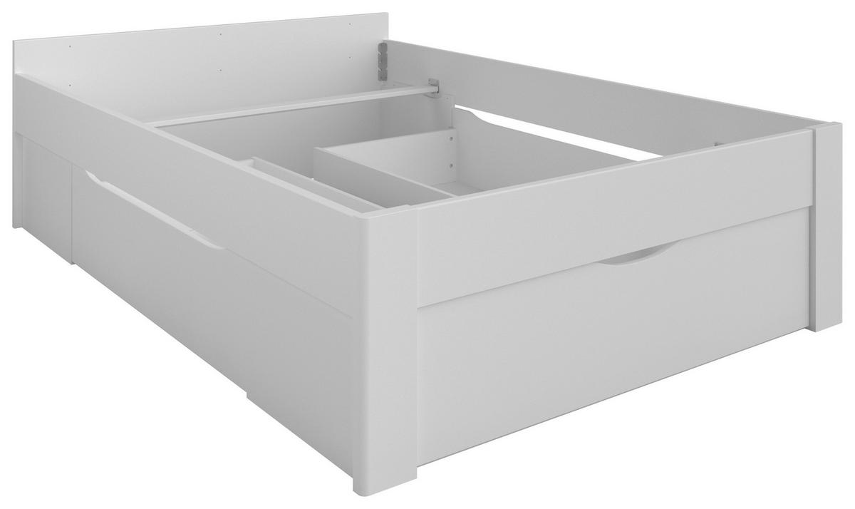 STAURAUMBETT 160/200 cm  in Weiss   - Weiss, Modern, Holzwerkstoff (160/200cm) - Rauch Möbel