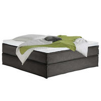 BOXSPRINGBETT 180/220 cm  in Anthrazit  - Anthrazit/Schwarz, Design, Textil (180/220cm) - home24