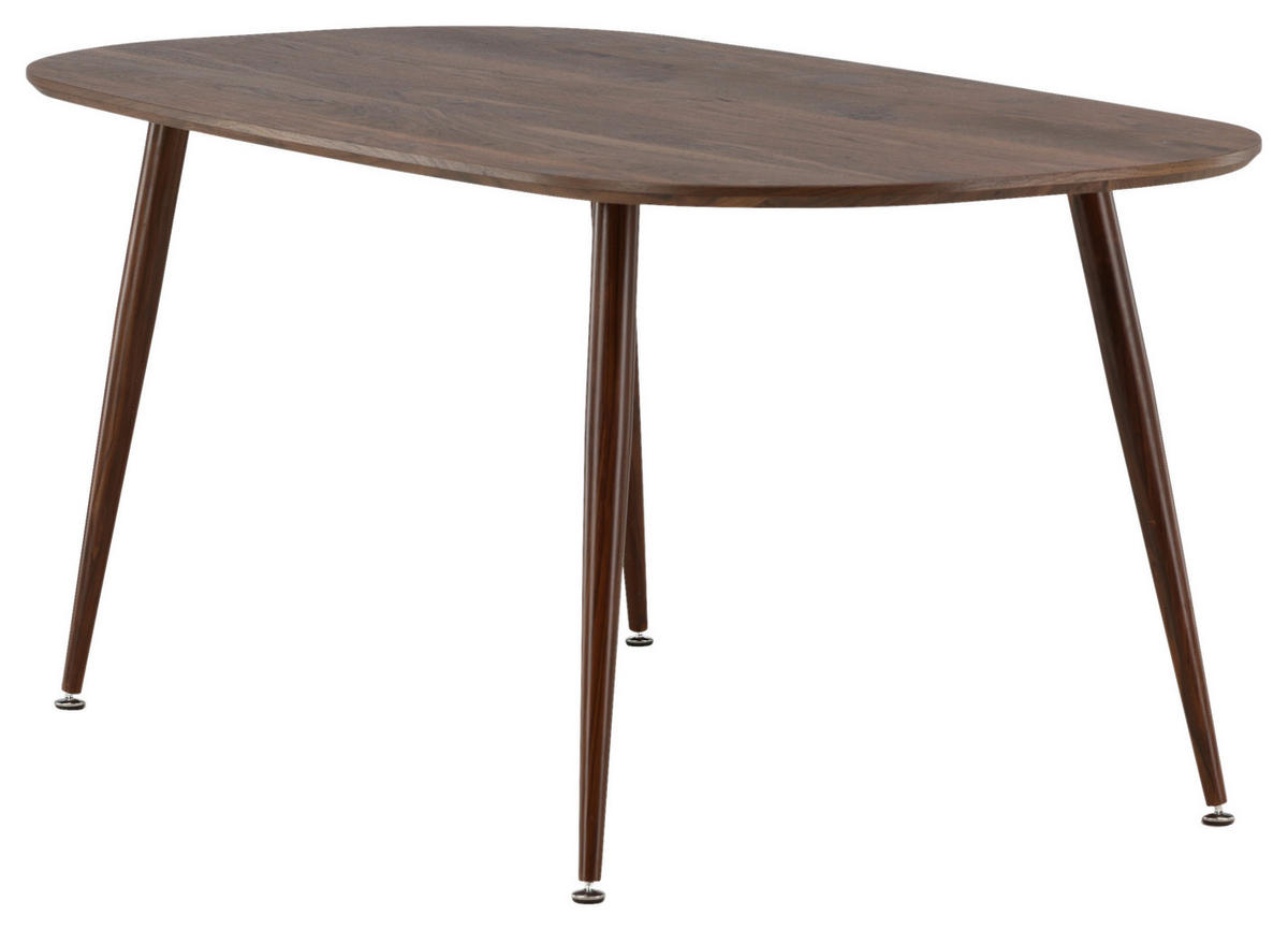 MATBORD i metall, trämaterial 180/90/75 cm   - mörkbrun, Design, metall/trämaterial (180/90/75cm) - Livetastic