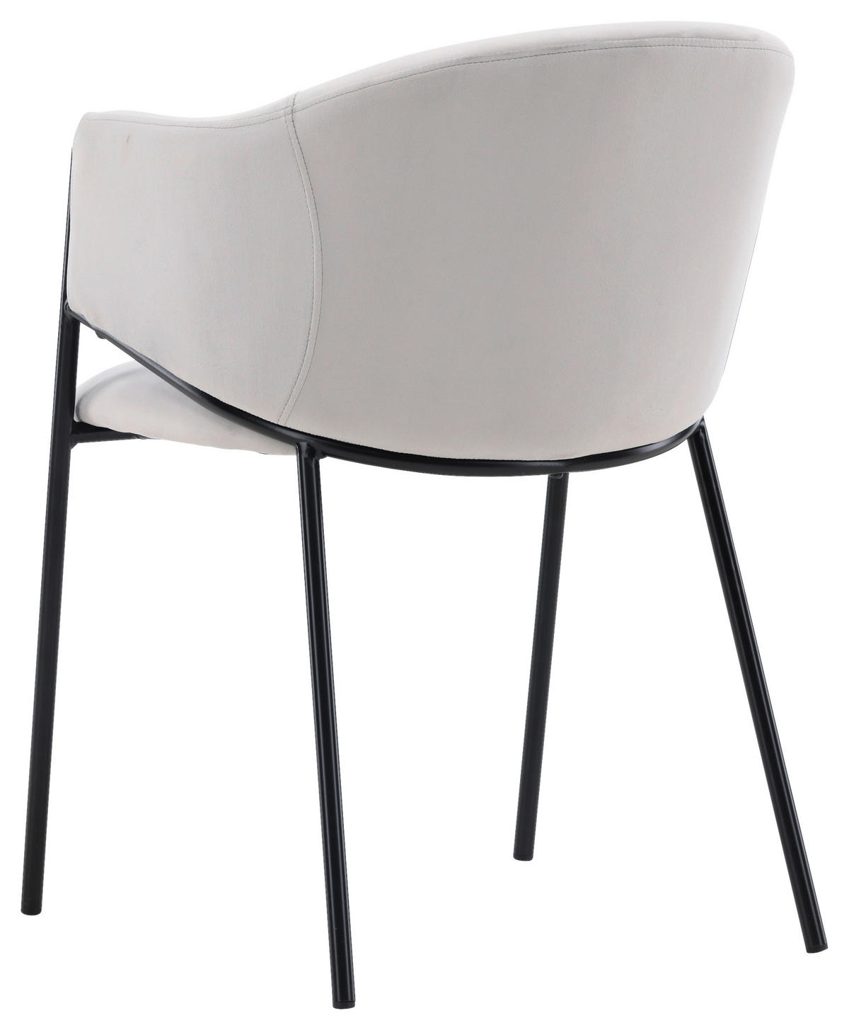 STOLSET 2 styck stål sammet  - ljusgrå/svart, Design, metall/textil (54/80/62cm) - Livetastic