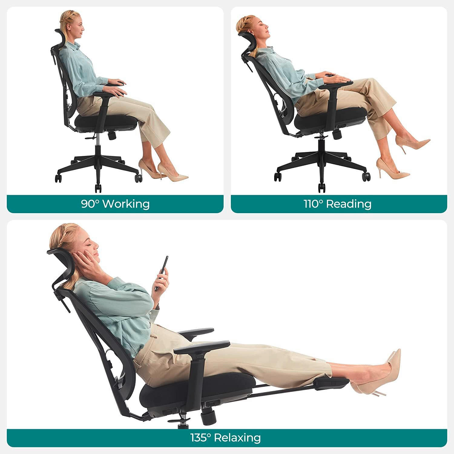 DREHSTUHL Netzbespannung Schwarz  - Schwarz, Basics, Textil/Metall (68,5/133/70cm) - Boxxx