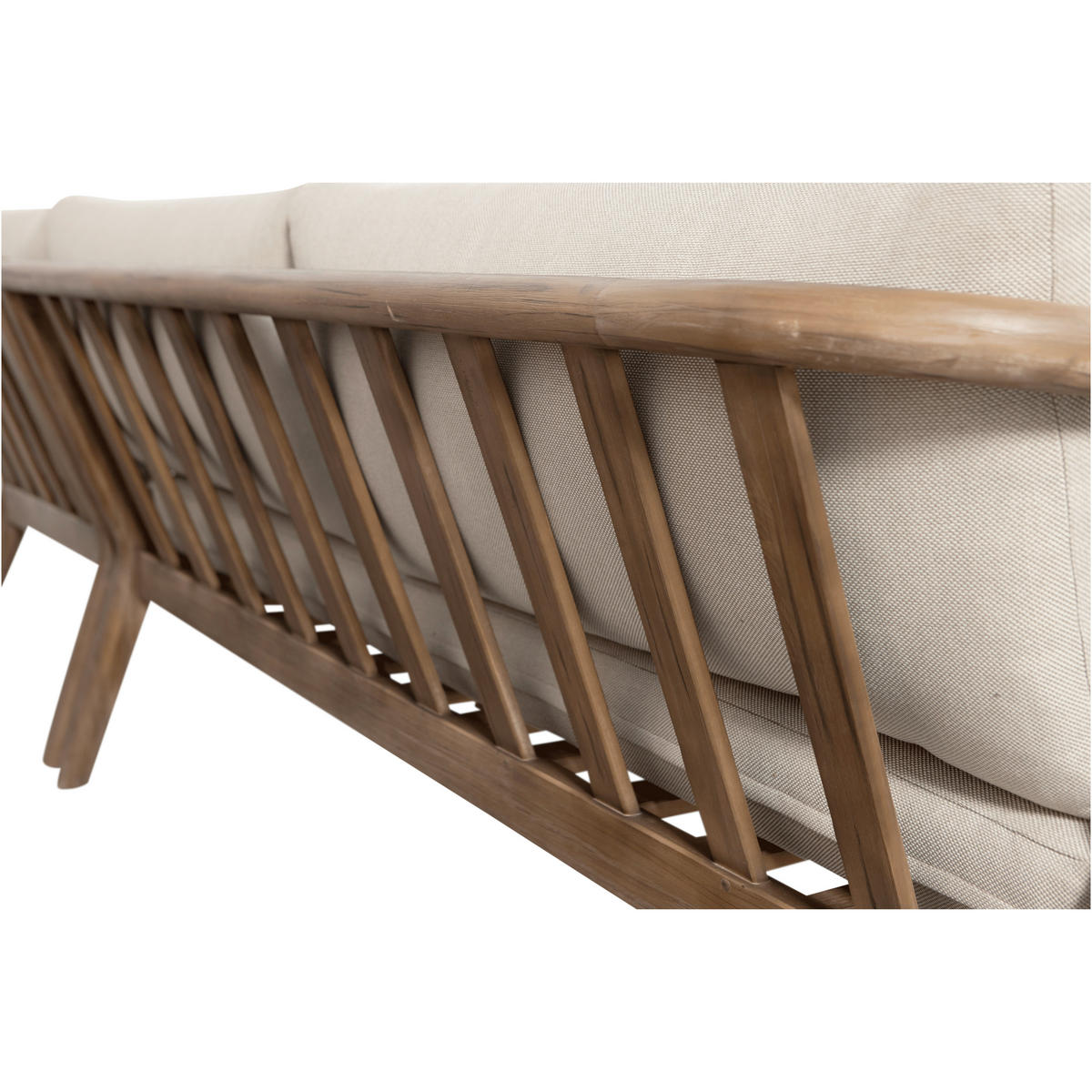 LOUNGEGARNITUR 227/227 cm Akazie vollmassiv  - Naturfarben, MODERN, Holz/Textil (227/227cm) - Livetastic