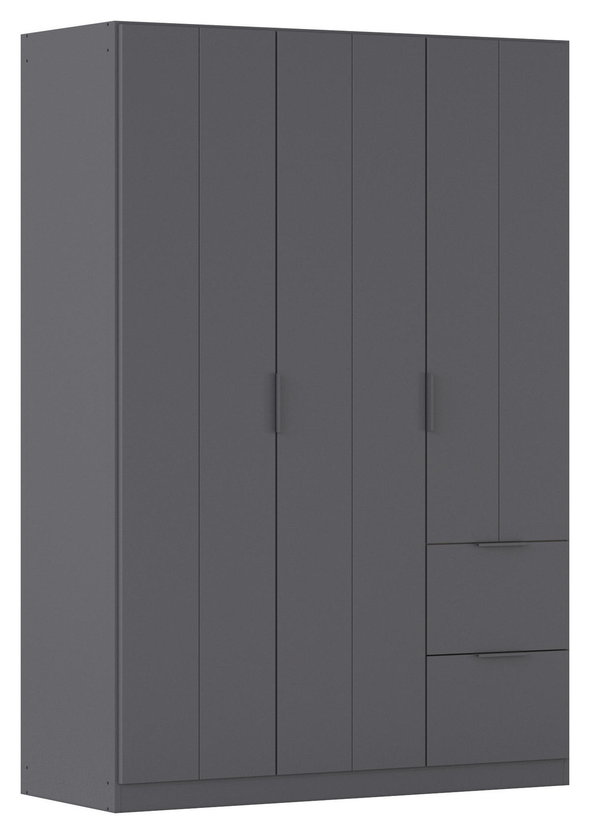 GARDEROB MED GÅNGJÄRN 136/197/54 cm 3-dörrar - grå, Modern, metall/trämaterial (136/197/54cm) - Rauch Möbel