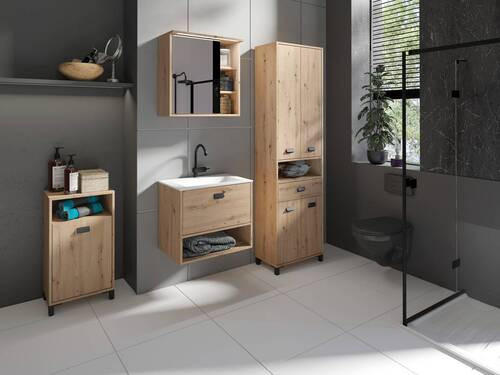 UNTERSCHRANK 42/77,5/31 cm   - Anthrazit/Schwarz, MODERN, Holzwerkstoff/Kunststoff (42/77,5/31cm) - MID.YOU