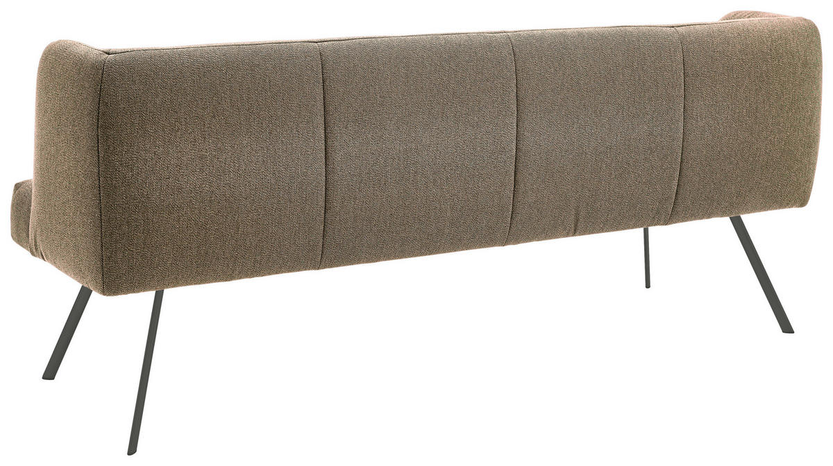 SITZBANK in Metall, Textil Anthrazit, Fango  - Fango/Anthrazit, Design, Textil/Metall (230/87/64cm) - Venjakob