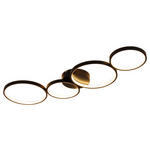 LED-DECKENLEUCHTE - Schwarz, Trend, Kunststoff/Metall (87,5/37/5,5cm) - Novel