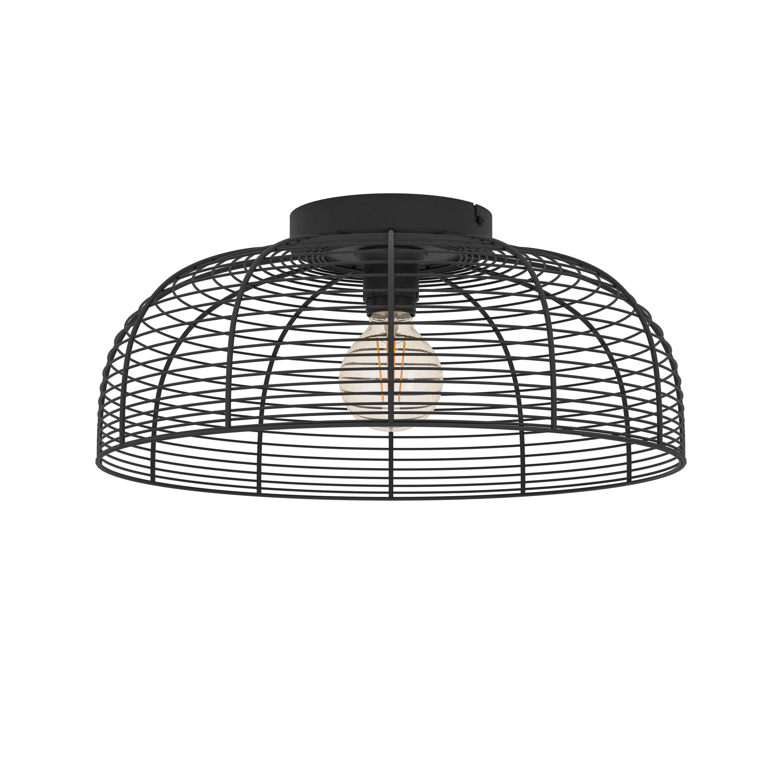 DECKENLEUCHTE  45,0/20,0 cm    - Schwarz, Basics, Metall (45,0/20,0cm) - Eglo