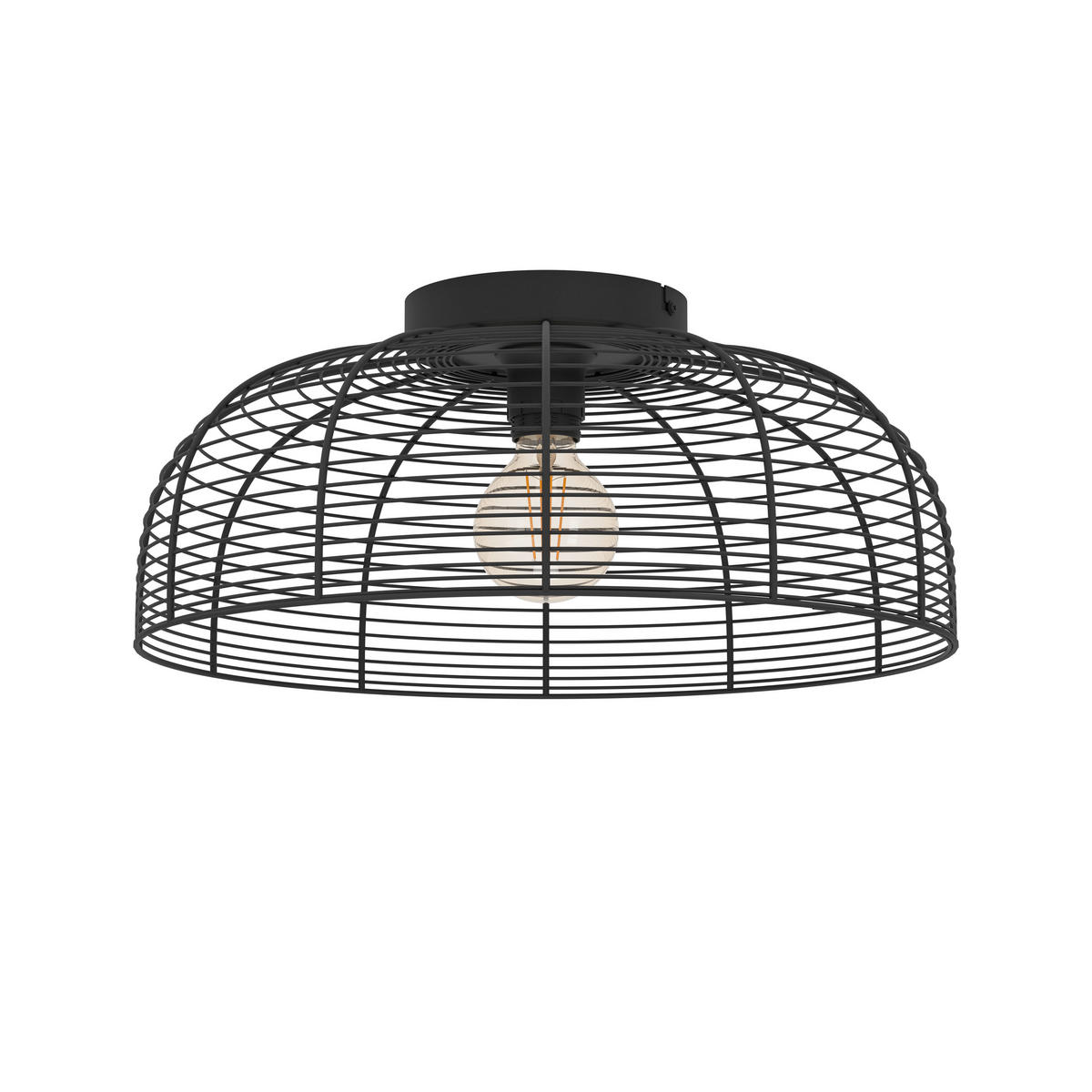 DECKENLEUCHTE  45,0/20,0 cm    - Schwarz, Basics, Metall (45,0/20,0cm) - Eglo