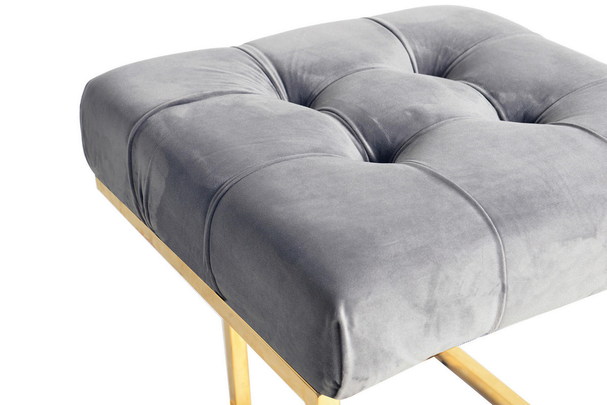 TABURETKA, kov, plast, 48/48/48 cm - zlatá, Design, kov/plast (48/48/48cm)