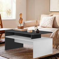 KLUBSKA MIZA, 92/47.5/50.5 cm antracit, bela  - bela/antracit, Moderno, leseni material (92/47.5/50.5cm) - Ti'me