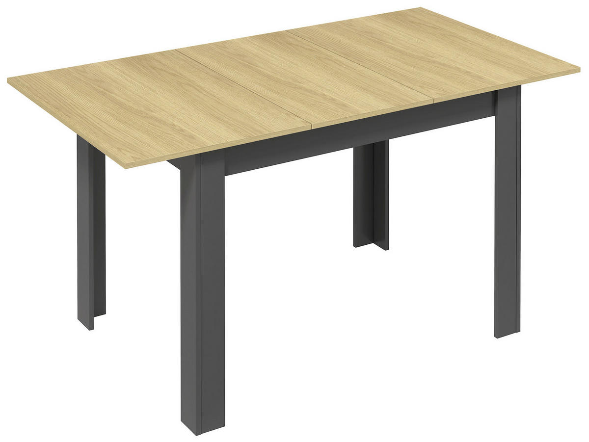 JEDÁLENSKÝ STÔL, antracitová, biela, 109/75/80 cm - biela/antracitová, Modern, kompozitné drevo (109/75/80cm) - MID.YOU