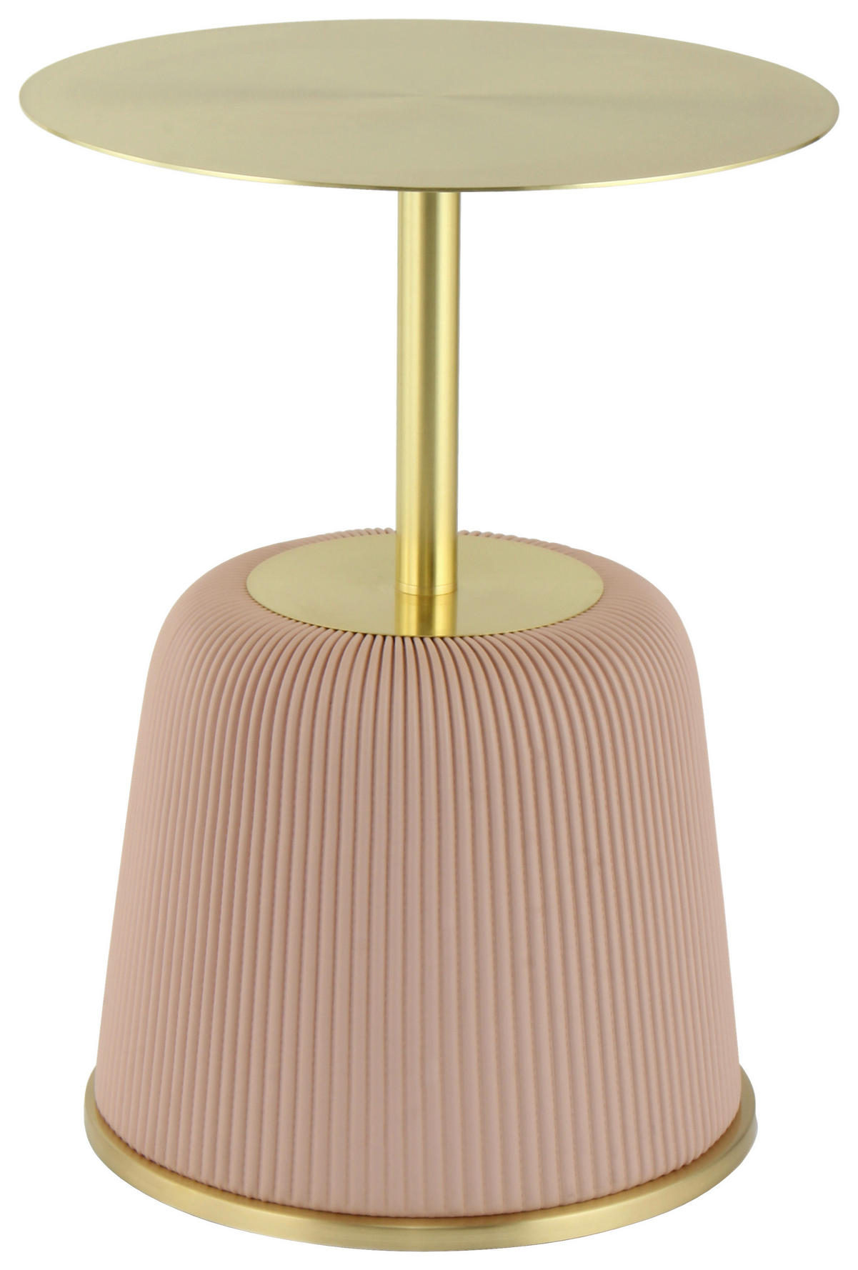 BEISTELLTISCH in Holzwerkstoff, Metall, Textil  - Goldfarben/Rosa, Design, Holzwerkstoff/Textil (40/55cm) - Kayoom