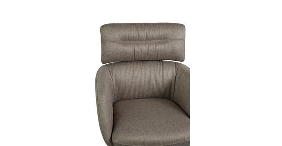 ARMLEHNSTUHL  Stoffauswahl, Sitzfläche 360° drehbar, automatische Rückholfunktion Webstoff  Grau  - Schwarz/Grau, Design, Textil/Metall (62/92/66cm) - Dieter Knoll