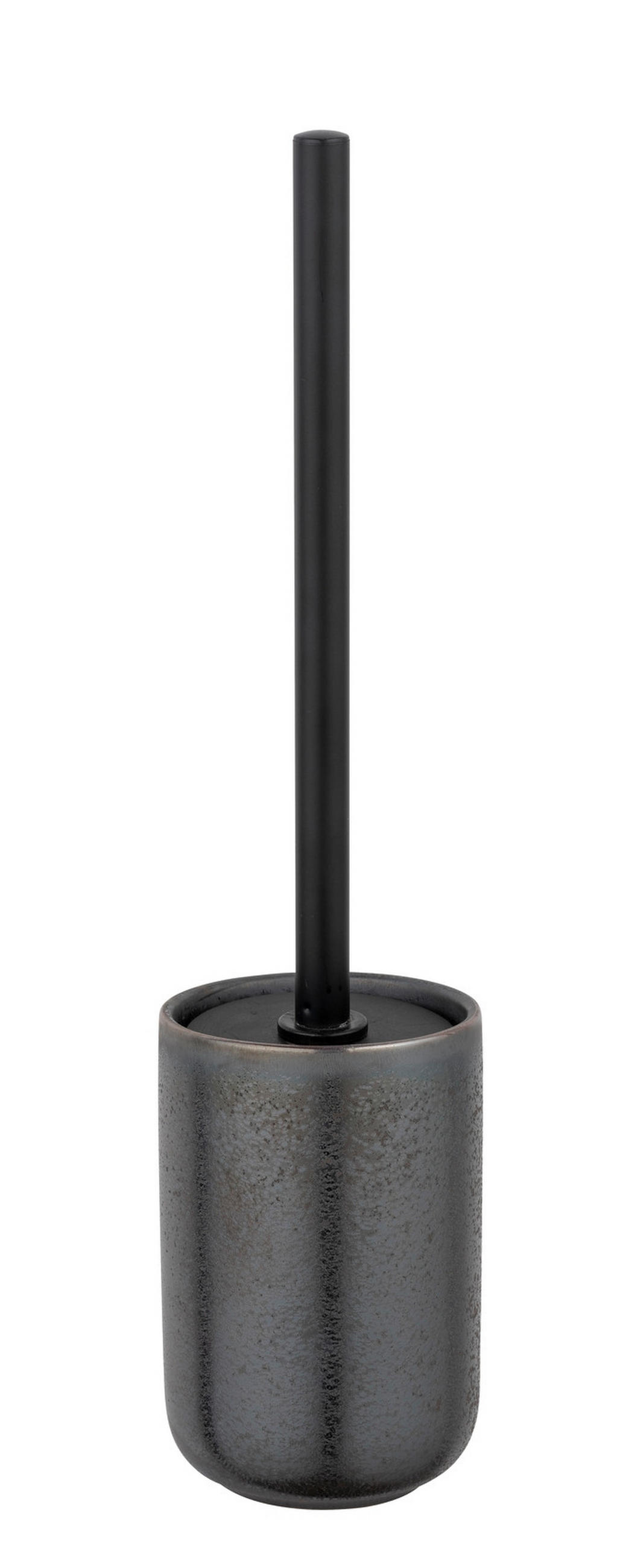 WC-BÜRSTENGARNITUR - Dunkelgrau/Schwarz, KONVENTIONELL, Keramik/Kunststoff (10,5/39,5/10,5cm) - Schöner Wohnen