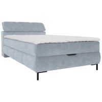 BOXBETT 120/200 cm  in Blaugrau  - Blaugrau/Schwarz, Konventionell, Holz/Holzwerkstoff (120/200cm) - Xora