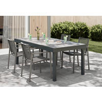 STOL VRTNI     antracit  metal, plastika  - antracit, Moderno, metal/plastika (200/320/75/100cm) - Ambia Garden