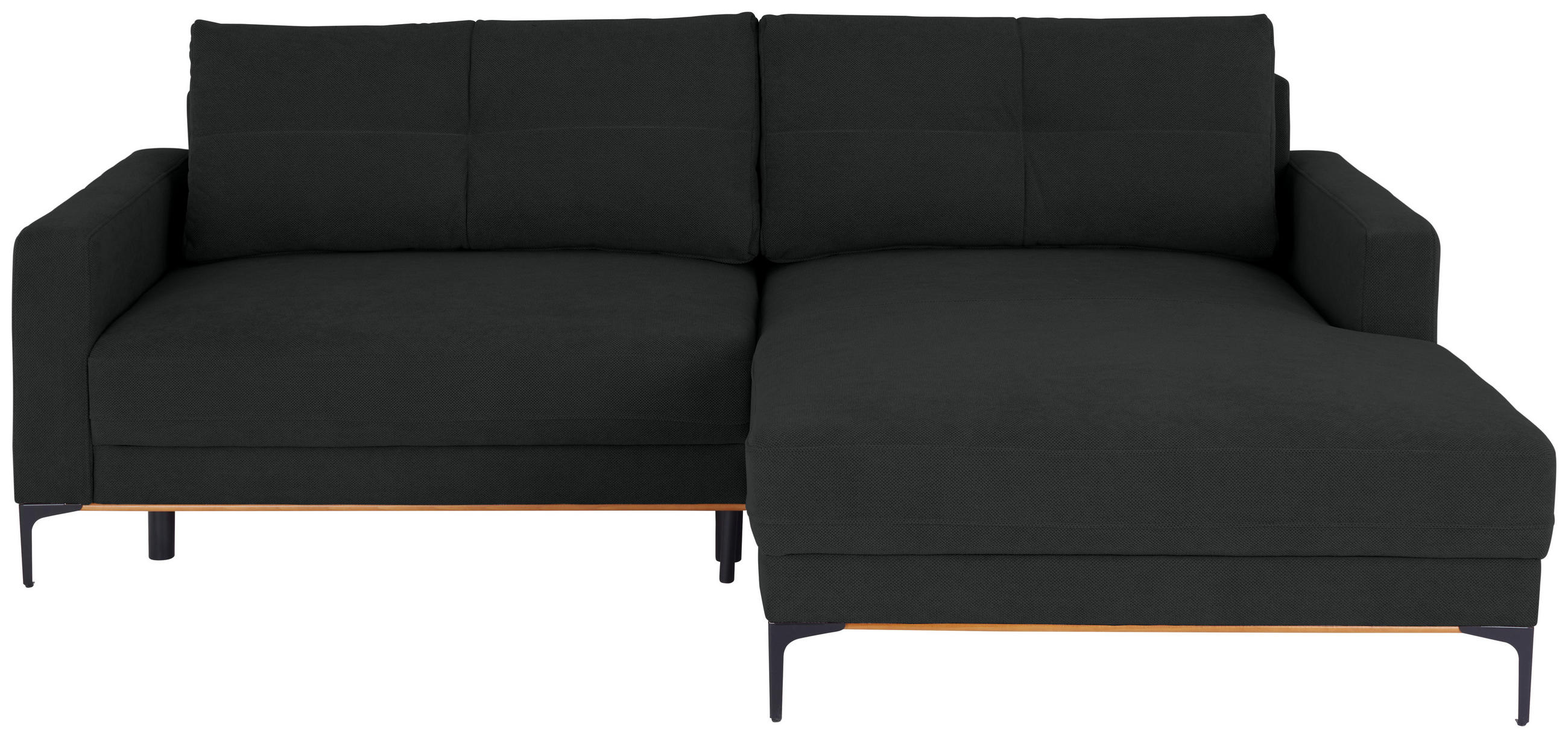 HÖRNSOFFA i antracit  - svart/antracit, Modern, metall/textil (238/162cm) - Ondega