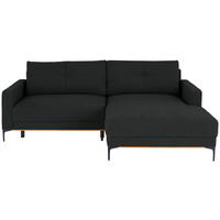 ECKSOFA in Anthrazit  - Anthrazit/Schwarz, Modern, Textil/Metall (238/162cm) - Ondega