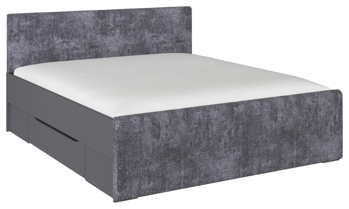 STAURAUMBETT 180/200 cm  in Grau  - Grau, MODERN, Holzwerkstoff/Textil (180/200cm) - Rauch Möbel