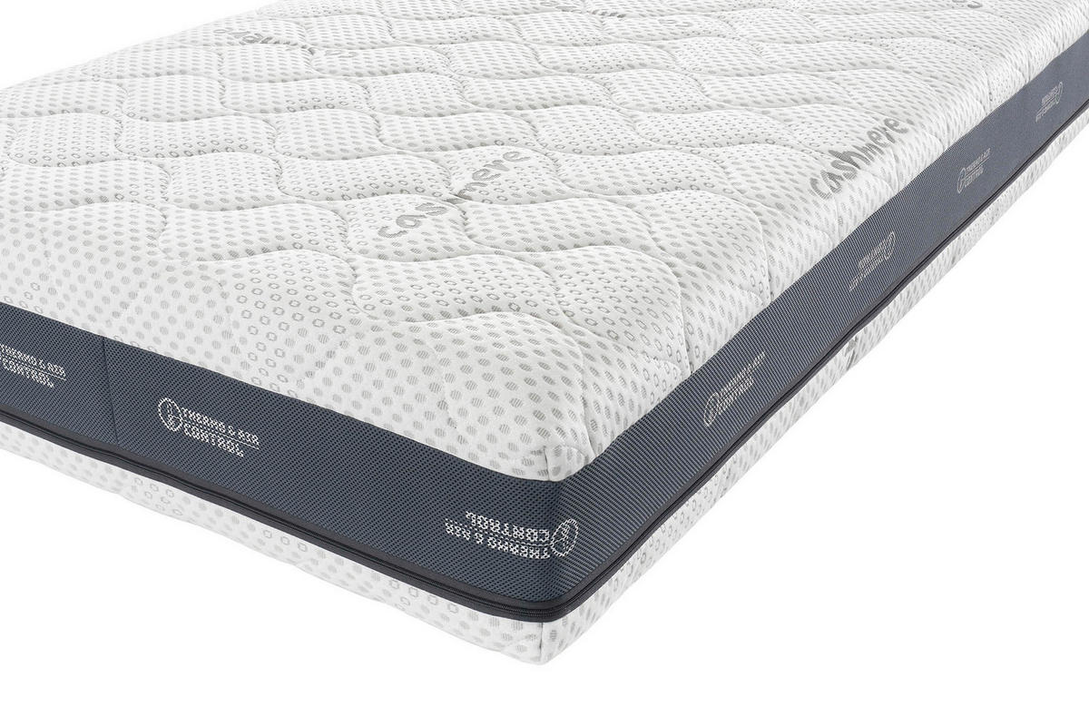 MATRACE Z GELOVÉ PĚNY, 90/200 cm - šedá/bílá, Konvenční, textil (90/200cm) - Swedish Line