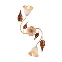 DECKENLEUCHTE 60/23/26 cm   - Beige/Weiß, ROMANTIK / LANDHAUS, Glas/Metall (60/23/26cm)