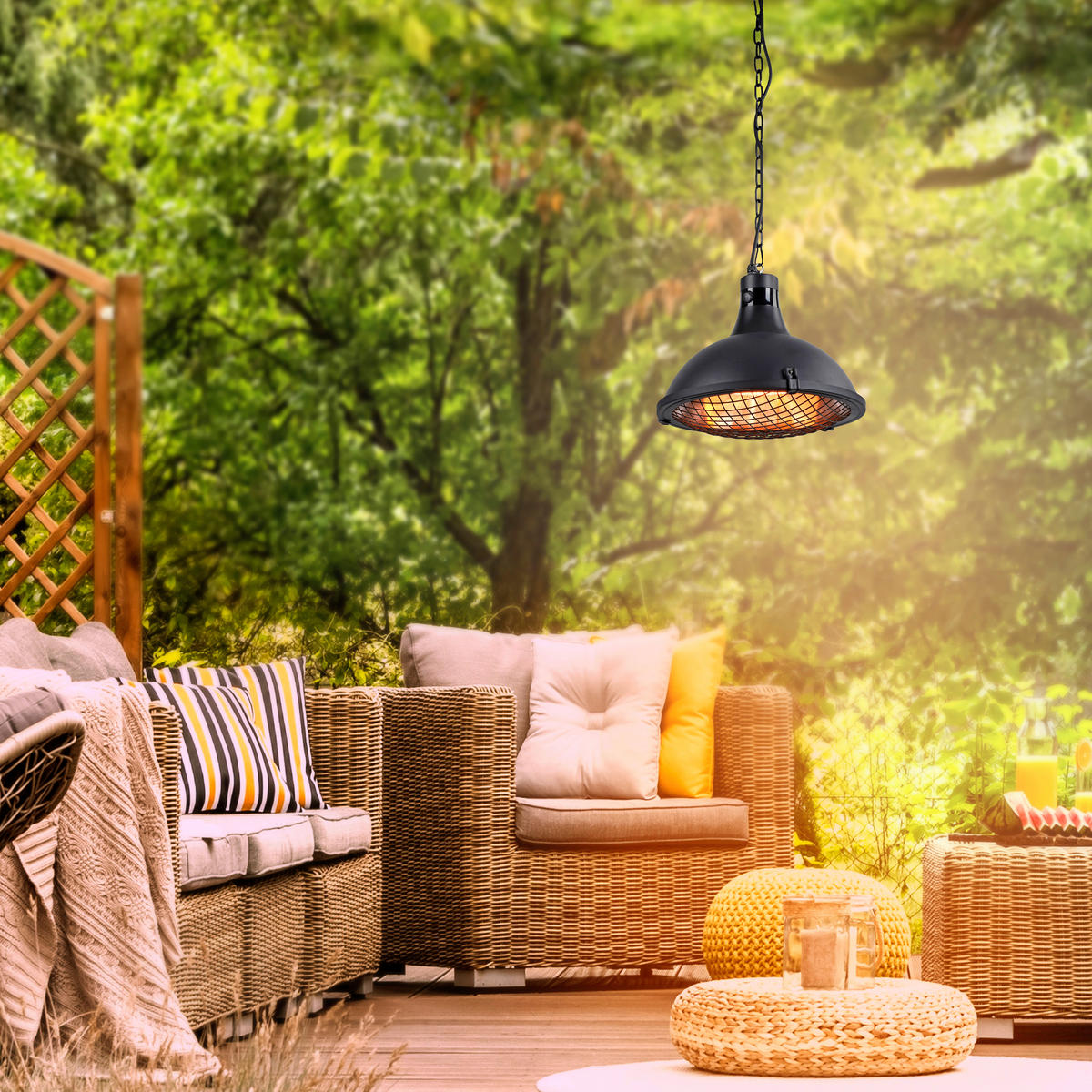 ZUNANJI GRELNIK  Glow      43/36 cm       - črna, Basics, kovina (43/36cm)