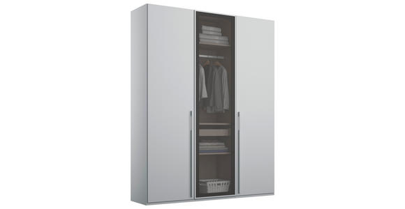 DREHTÜRENSCHRANK 151/235/60 cm 3-türig Grau, Hellgrau - Hellgrau/Grau, Trend, Glas/Holzwerkstoff (151/235/60cm) - Novel
