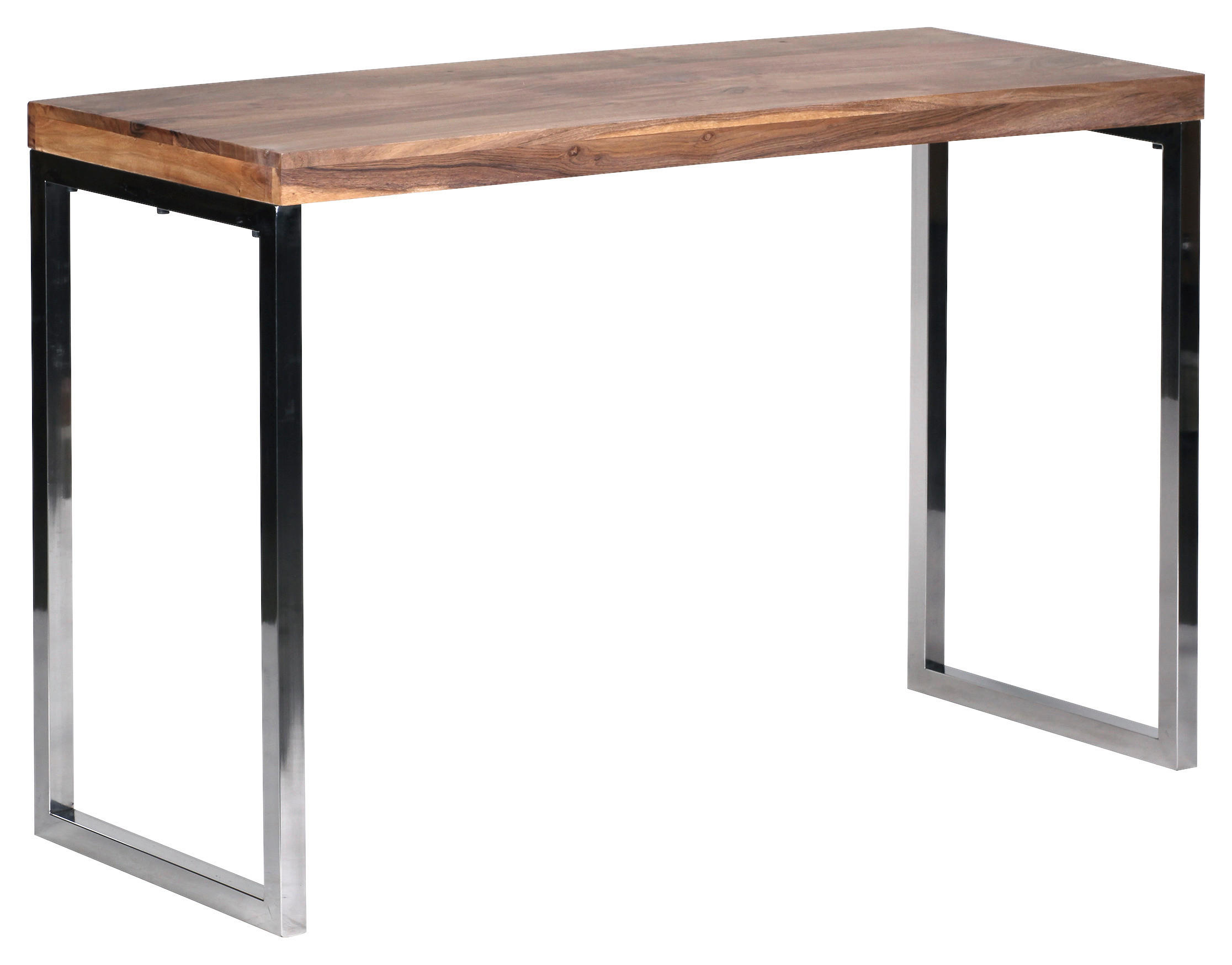 KONSOLENTISCH in Holz 120/45/76 cm    - Chromfarben/Akaziefarben, MODERN, Holz/Metall (120/45/76cm) - MID.YOU