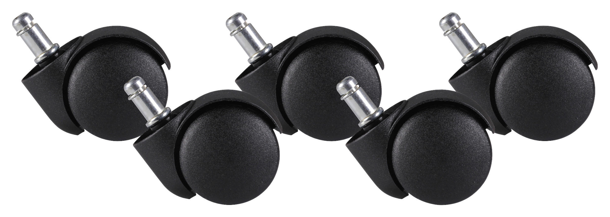 DREHSTUHLROLLE  - Schwarz, Basics, Kunststoff (5cm) - MID.YOU