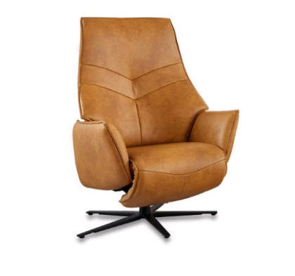 RELAXAČNÍ KŘESLO, kůže, jantarové barvy - jantarové barvy/barvy chromu, Design, kov/kůže (74/82/113cm) - Himolla