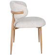STUHL   Webstoff  Eichefarben, Beige  - Eichefarben/Beige, Design, Textil/Metall (54/80/59cm) - Novel