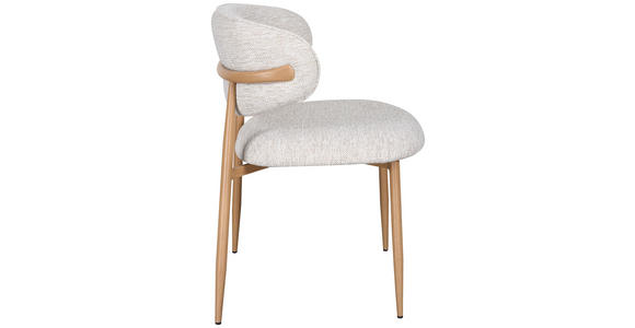 STUHL   Webstoff  Eichefarben, Beige  - Eichefarben/Beige, Design, Textil/Metall (54/80/59cm) - Novel