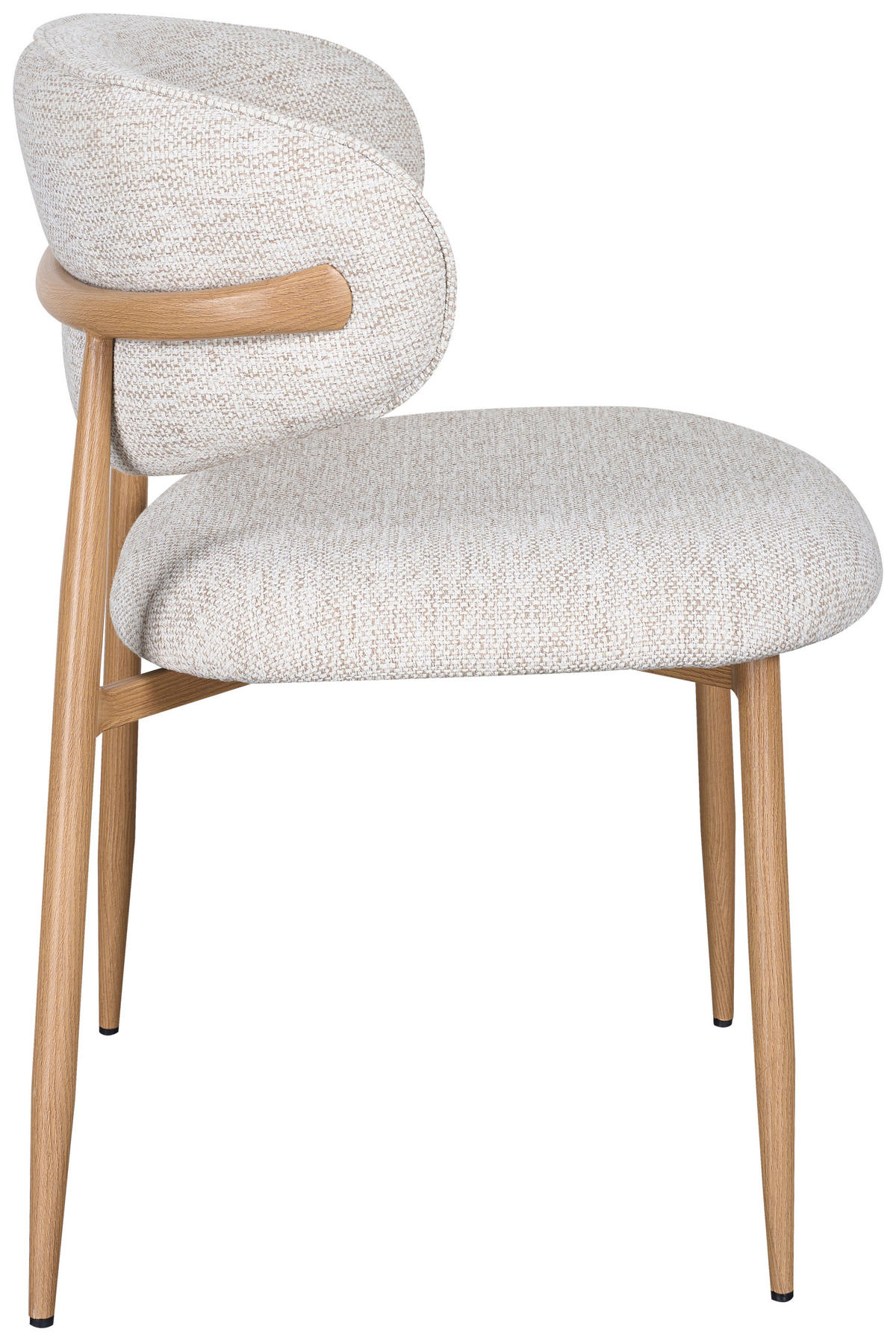 STUHL   Webstoff  Eichefarben, Beige  - Eichefarben/Beige, Design, Textil/Metall (54/80/59cm) - Novel