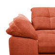 ECKSOFA in Mikrofaser Orange  - Chromfarben/Orange, Design, Textil/Metall (265/180cm) - Carryhome