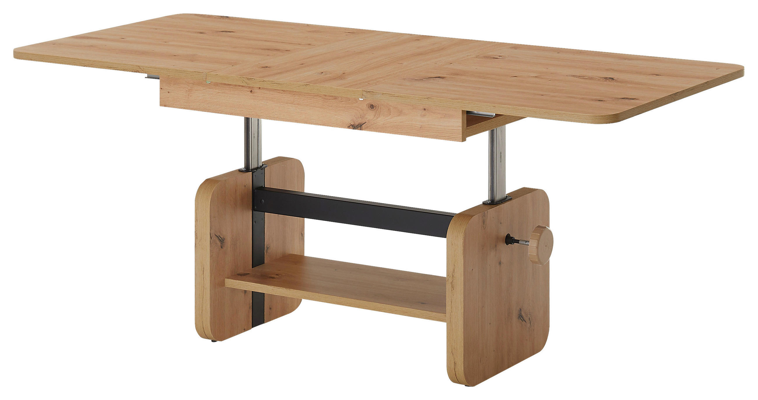 COUCHTISCH 110-148/65/47-63 cm rechteckig Eiche Artisan  - Eiche Artisan, KONVENTIONELL, Holzwerkstoff (110-148/65/47-63cm) - Carryhome