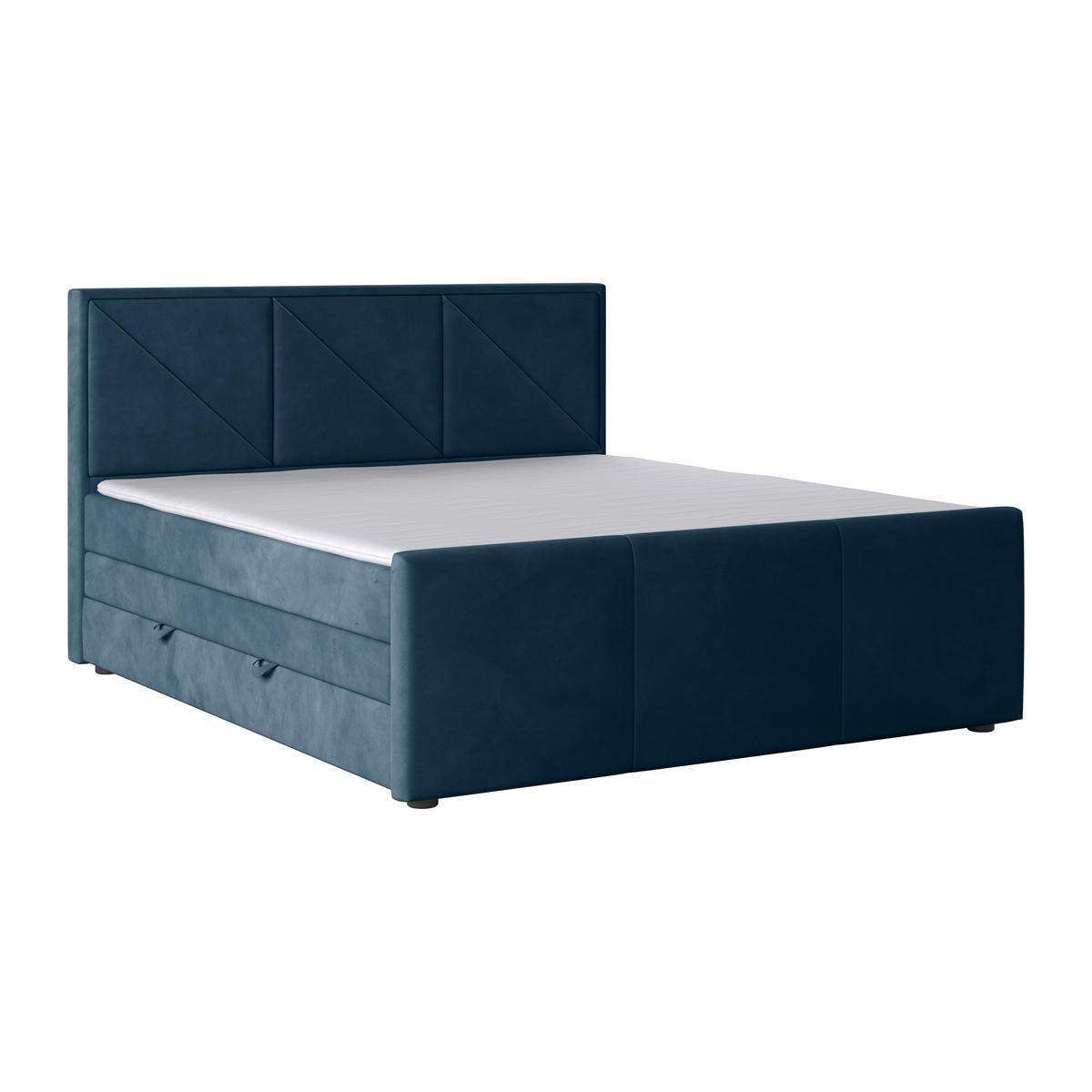 BOXSPRINGBETT 180/200 cm  in Blau  - Blau, MODERN, Holz/Kunststoff (180/200cm) - MID.YOU
