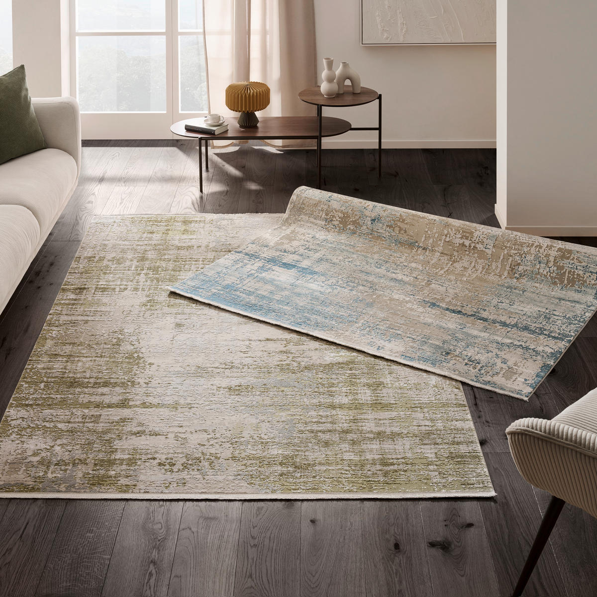 WEBTEPPICH Selene, 80/250 cm, zelená - zelená, Design, textil (80/250cm) - Dieter Knoll
