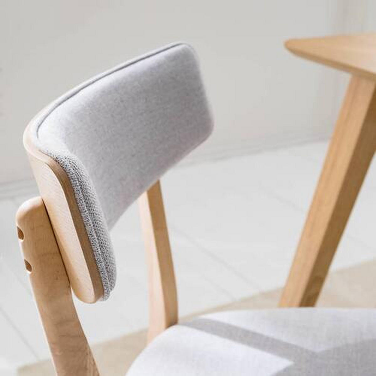 ŽIDLE, přírodní barvy, světle šedá - světle šedá/přírodní barvy, Moderní, dřevo/textil (49.5/80/49.5cm) - home24