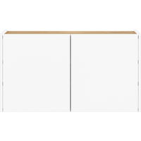 SCHUHSCHRANK Weiß, Eichefarben  - Eichefarben/Weiß, Design, Holzwerkstoff (93/52/29cm)