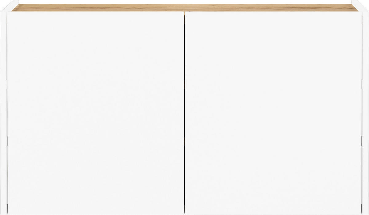 SCHUHSCHRANK Weiß, Eichefarben  - Eichefarben/Weiß, Design, Holzwerkstoff (93/52/29cm)