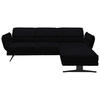 ECKSOFA in Flachgewebe Schwarz  - Schwarz, Design, Textil/Metall (279-327/176-217cm) - Dieter Knoll