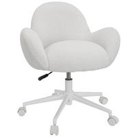 JUGENDDREHSTUHL Teddystoff Weiß  - Weiß, MODERN, Kunststoff/Textil (63/67/64cm) - MID.YOU