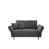 2-SITZER-SOFA Cord Grau  - Schwarz/Grau, Design, Textil/Metall (163/97/102cm) - Livetastic