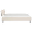 BETT 120/200 cm  in Champagner  - Champagner/Alufarben, Design, Holzwerkstoff/Metall (120/200cm) - Carryhome