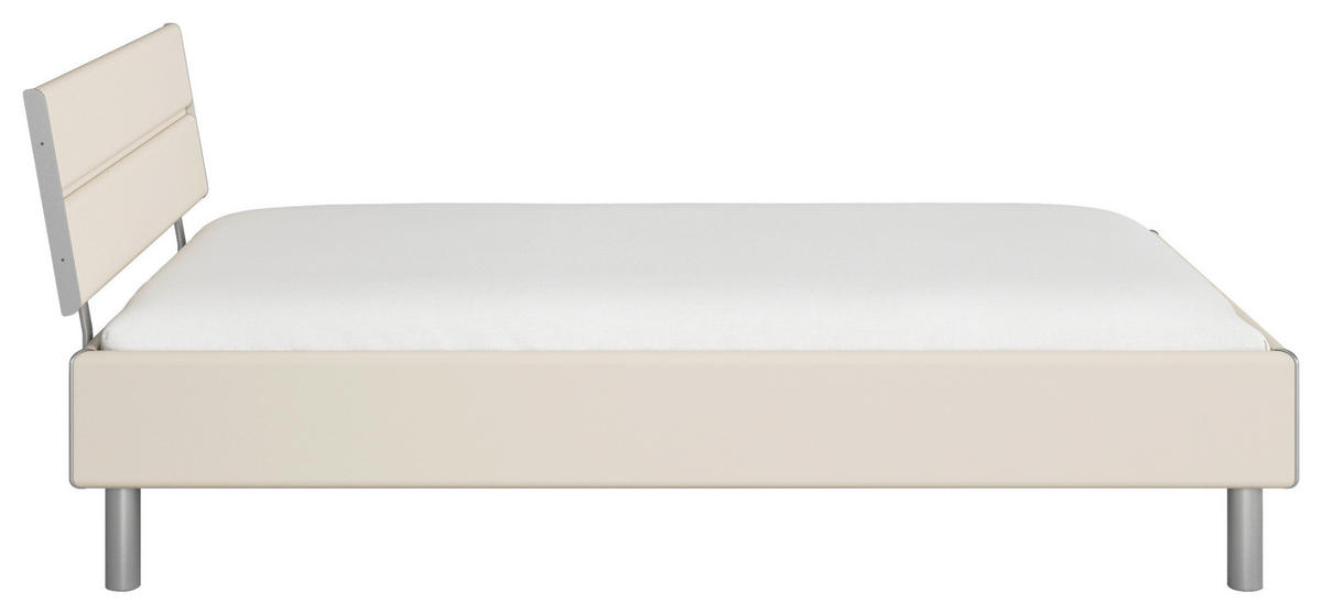 BETT 120/200 cm  in Champagner  - Champagner/Alufarben, Design, Metall (120/200cm) - Carryhome