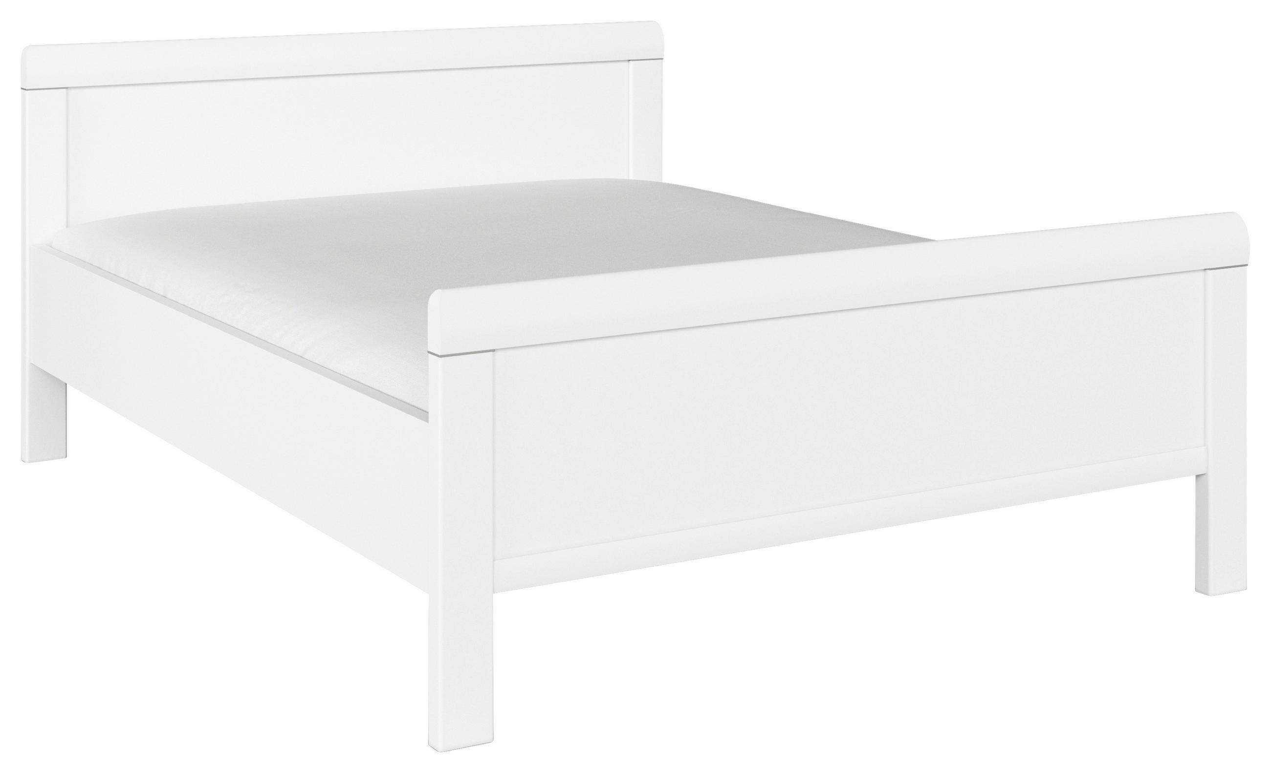 BETT 140/200 cm  in Weiß  - Weiß, Design (140/200cm) - Novel