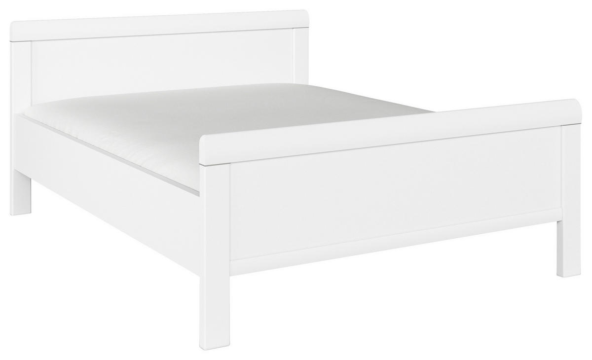 BETT 140/200 cm  in Weiß  - Weiß, Design, Holzwerkstoff (140/200cm) - Novel