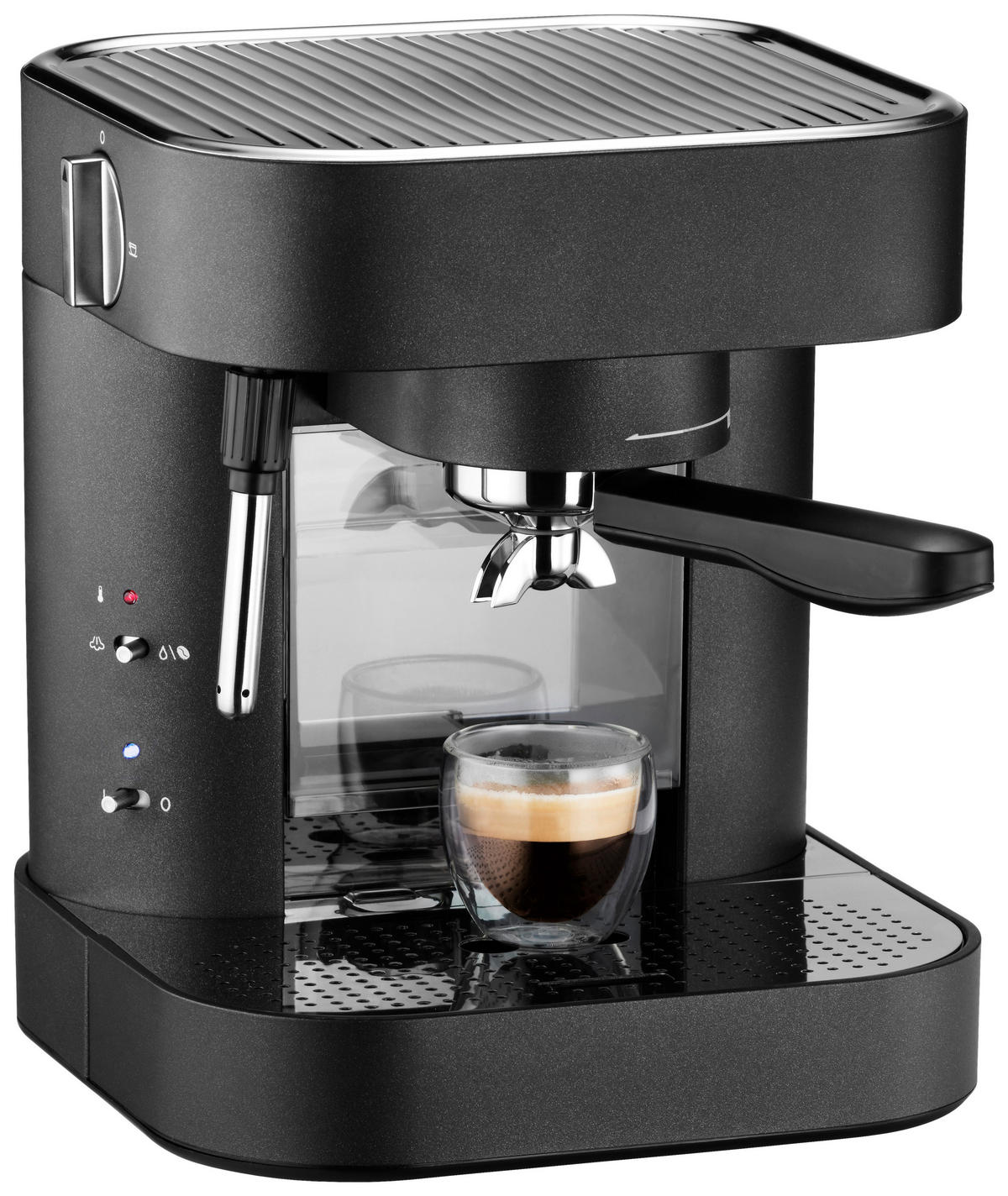 KAFFEEPADMASCHINE  - Schwarz, Basics, Metall (26/25,5/30cm) - Trisa Electronics