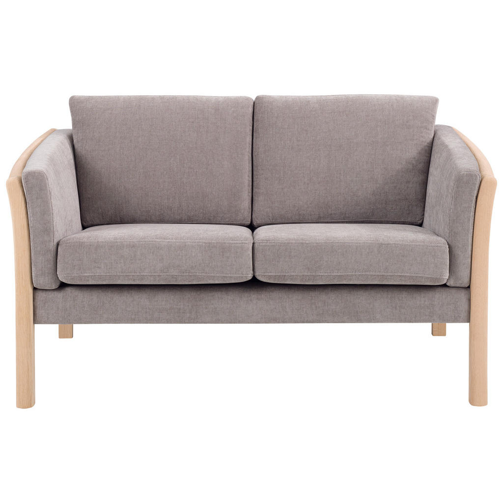 Thumbnail - Xxxl 2-Sitzer-Sofa, Hellgrau, Eiche, Textil, Eiche, massiv, 142x79x82 cm, Armteil links, rechts, Wohnzimmer, Sofas & Cou...