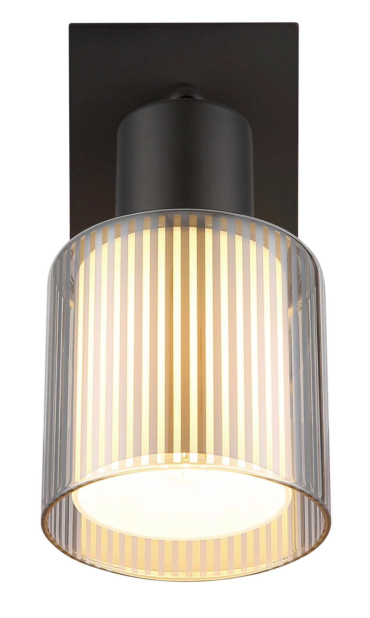 STRAHLER 8/18,8 cm   - Schwarzchrom/Weiß, Basics, Glas/Metall (8/18,8cm) - Globo